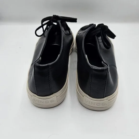 VINCE Women's Black Leather Laceup Sneakers | 9.5 - Picture 5 of 10